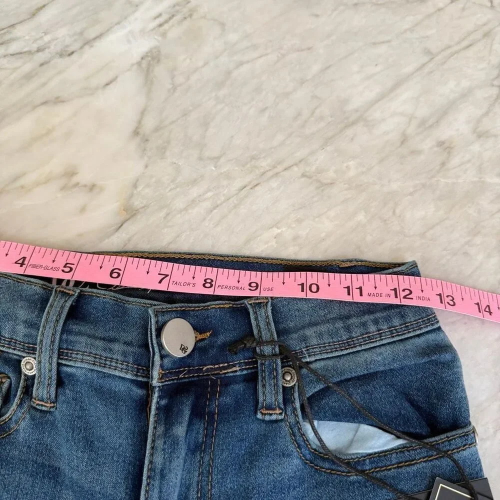 DG2 by Diane Gilman Laced Hem Skinny Jeans size 0 NWT - Picture 6 of 8